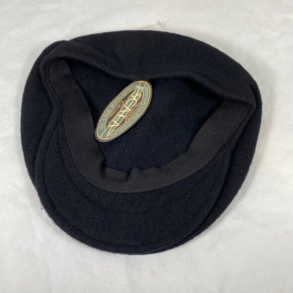 Scala Black Wool Flat Cap - Picture 9 of 9